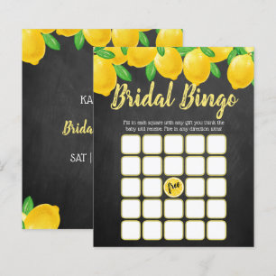 Modern Watercolor Lemon Tree Bridal Shower Bingo