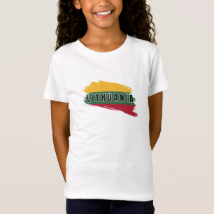 Modern watercolor Lithuania Flag Lietuva Souvenir T-Shirt