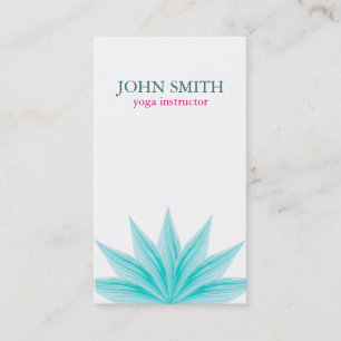 Modern Watercolor Lotus Flower Logo Yoga Business  Business Card