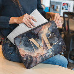 Modern Watercolor Marble Pink Blue Gold Monogram Laptop Sleeve<br><div class="desc">Discover modern sophistication with our Modern Watercolor Marble Pink Blue Gold Monogram laptop sleeve. This sleek sleeve features a captivating blend of pink and blue watercolor marble,  complemented by a personalised Pink monogram. Protect your laptop in style with this chic accessory,  merging elegance with contemporary design.</div>
