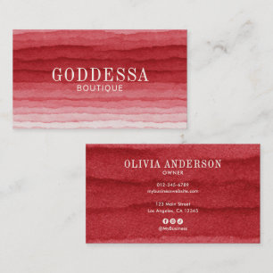 Modern Watercolor Monogram Boutique/Fashion Business Card
