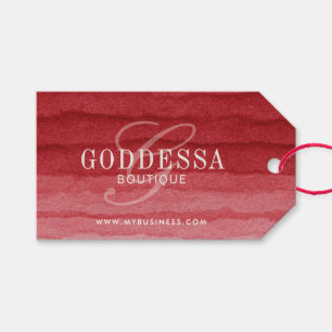 Modern Watercolor Monogram Boutique/Fashion Gift Tags
