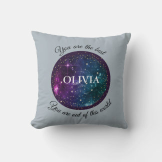 Modern Watercolor Moon Celestial and Constellation Cushion