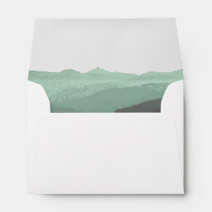 Modern Watercolor Mountain Envelope