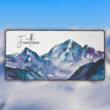 Modern Watercolor Mountains Art