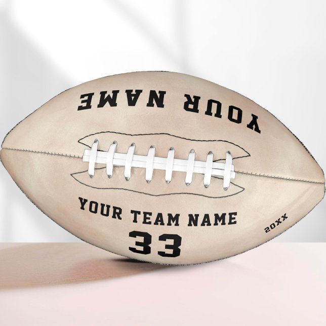 Modern Watercolor Name Number Team  American Football (Creator Uploaded)
