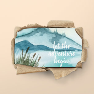 Modern Watercolor Nature Let's The Adventure Begin Business Card