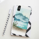Modern Watercolor Nature Let's The Adventure Begin iPhone XS Max Case<br><div class="desc">Modern Watercolor Nature Let's The Adventure Begin</div>