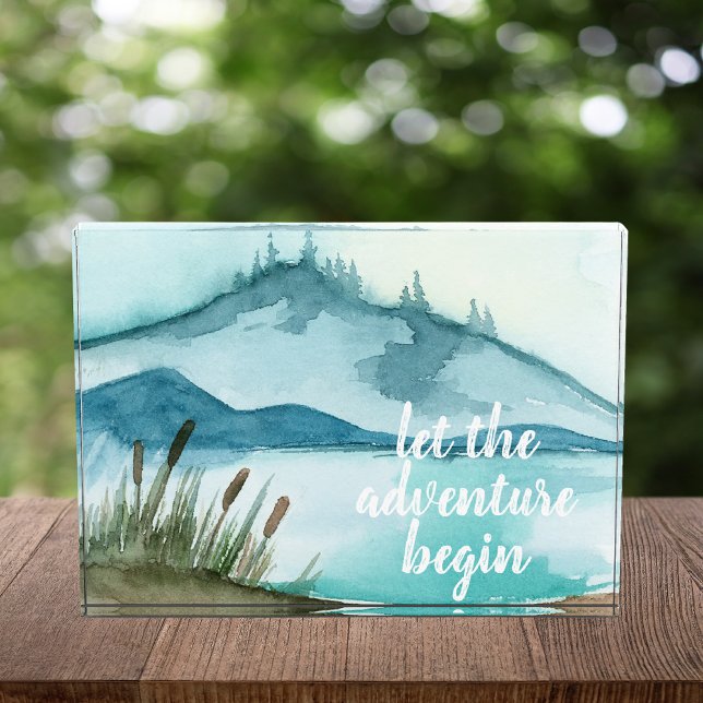 Modern Watercolor Nature Let's The Adventure Begin Photo Block (Creator Uploaded)