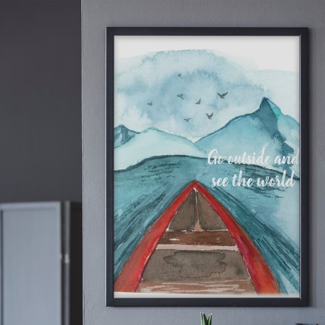 Modern Watercolor Nature See The World Quote Poster (Creator Uploaded)