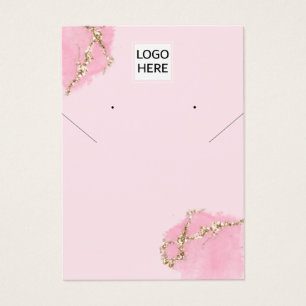 Modern watercolor Necklace Earring Display card