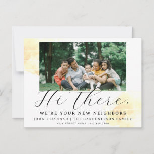 Modern Watercolor New Neighbour Postcard