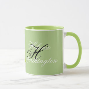Modern watercolor of coloured snowed trees mug