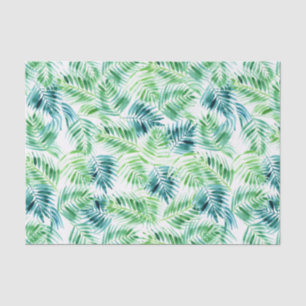 Modern Watercolor Palm Leaves Tissue Paper