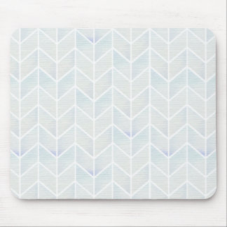 Modern watercolor pastel mint chevron pattern mouse mat
