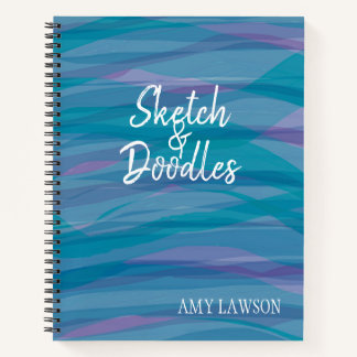 Modern Watercolor Pattern Personalised Notebook