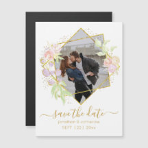 Modern Watercolor Photo Save The Date