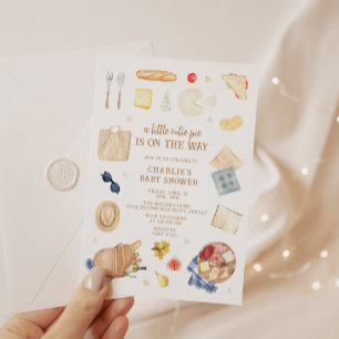 Modern Watercolor Picnic Baby Shower Invitation