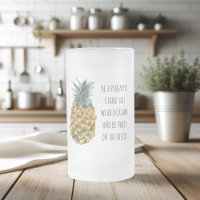 Modern Watercolor Pineapple & Positive Funny Quote