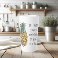 Modern Watercolor Pineapple & Positive Funny Quote