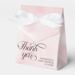 Modern Watercolor Pink Cloud Nine Baby Shower Favour Box
