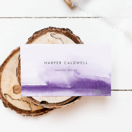 Modern Watercolor | Purple Business Card