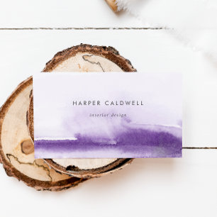 Modern Watercolor Purple Business Card