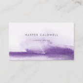 Modern Watercolor | Purple Business Card (Front)