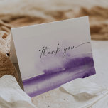 Modern Watercolor | Purple Thank You Card<br><div class="desc">This modern watercolor purple thank you card is perfect for a stylish contemporary wedding. The minimalist, classic and elegant design collection features simple water colour paint brush strokes in pretty jewel tones. Personalise the inside of the card with your names, and a thank you message. Alternatively, leave the thank you...</div>