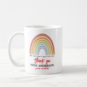 Modern Watercolor Rainbow Nurse Thank You Coffee Mug