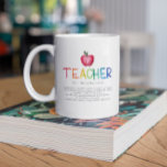 Modern Watercolor Rainbow Teacher Thank You  Coffee Mug<br><div class="desc">You're my hero, teacher. Perfect present for your favourite grade school teacher for Christmas, Back to School, Year End or Teacher Appreciation Day. Personalise with your own definition to create a unique, fun and thoughtful gift. Tell your child's teacher how much he or she has meant to both you and...</div>