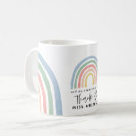 Modern watercolor rainbow teacher thank you gift coffee mug<br><div class="desc">Modern watercolor rainbow teacher thank you gift. You're my hero teacher. Not all heroes wear capes. Beatiful thoughtful gift.</div>