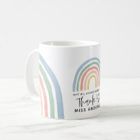 Modern watercolor rainbow teacher thank you gift