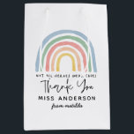 Modern watercolor rainbow teacher thank you gift  medium gift bag<br><div class="desc">Modern watercolor rainbow teacher thank you gift. You're my hero teacher. Not all heroes wear capes. Beatiful thoughtful gift.</div>
