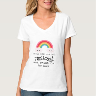 Modern watercolor rainbow teacher thank you gift T-Shirt