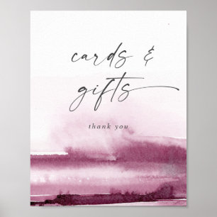 Modern Watercolor   Red Cards and Gifts Sign