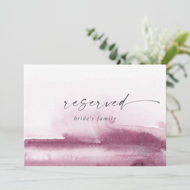 Modern Watercolor | Red Reserved Sign (Standing Front)
