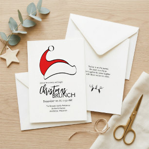 Modern Watercolor Red Truck Green Christmas Party Invitation