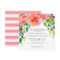 Modern Watercolor Rose Floral Wedding Invitation