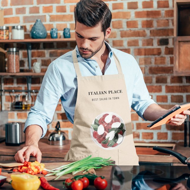 Modern Watercolor Salad Logo Chef | Professional Apron (Creator Uploaded)