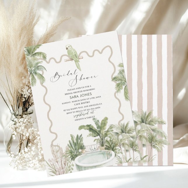 Modern Watercolor Serenity Sands Starlight Bridal  Invitation (Creator Uploaded)