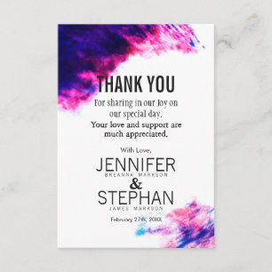 Modern Watercolor Smudges Thank You Cards