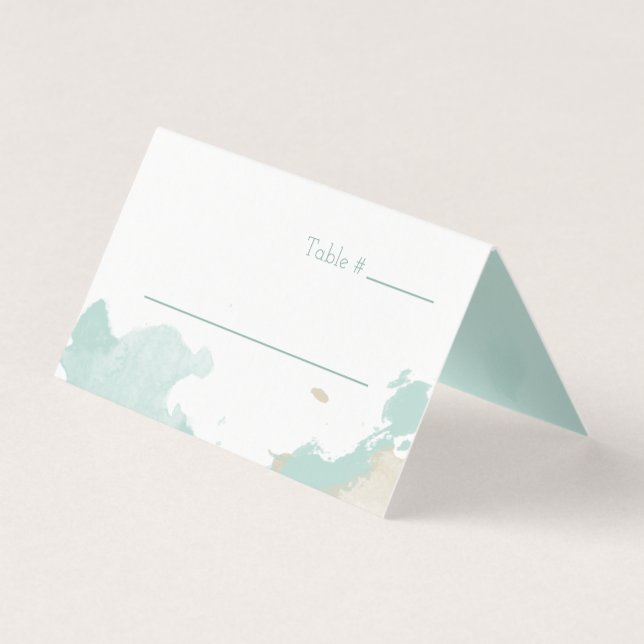 Modern Watercolor Splashes Wedding  (Front)