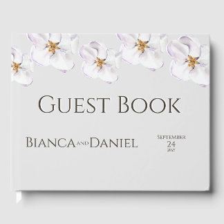 modern watercolor spring blossom collection guest book