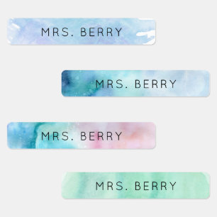 Modern Watercolor Teacher Name