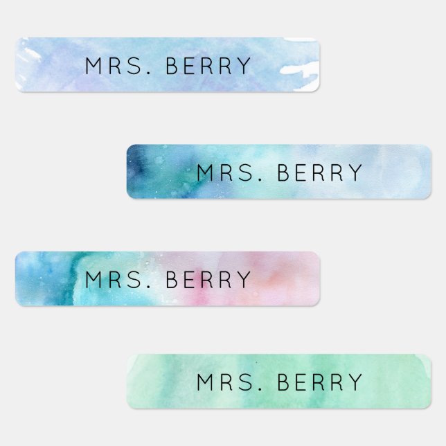 Modern Watercolor Teacher Name  (Group)