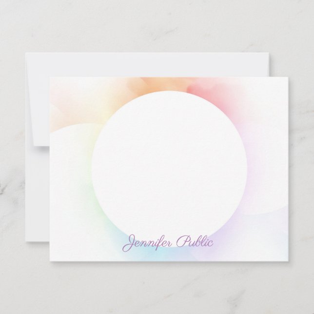 Modern Watercolor Template Handwritten Script (Front)