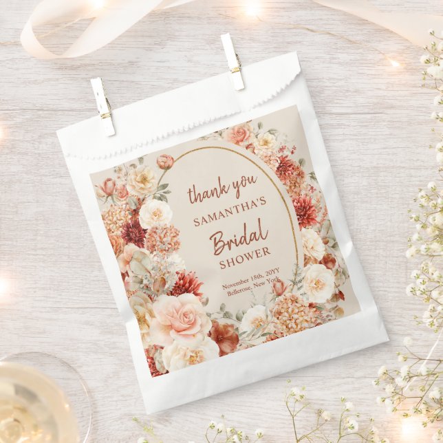 Modern watercolor terracotta burgundy blush floral favour bags (Clipped)