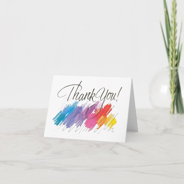 Modern Watercolor Thank you Notes (Front)