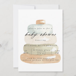 Modern Watercolor Toy Baby Shower Invitation